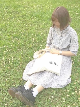 「MHL.」｜「アイテム（ワンピース/ドレス）」を使った、r u uさん（レディース・152cm）の春コーディネート