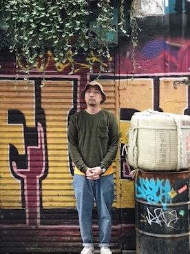 「BRAUN（ブラウン）のアイテム」を使った、Sauce さん（メンズ・172cm）の春コーディネート