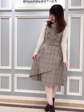 「WILLSELECTION（ウィルセレクション）のランダムハイネックニット（ニット/セーター）」を使った、sayakaさん（レディース・157cm）の秋コーディネート