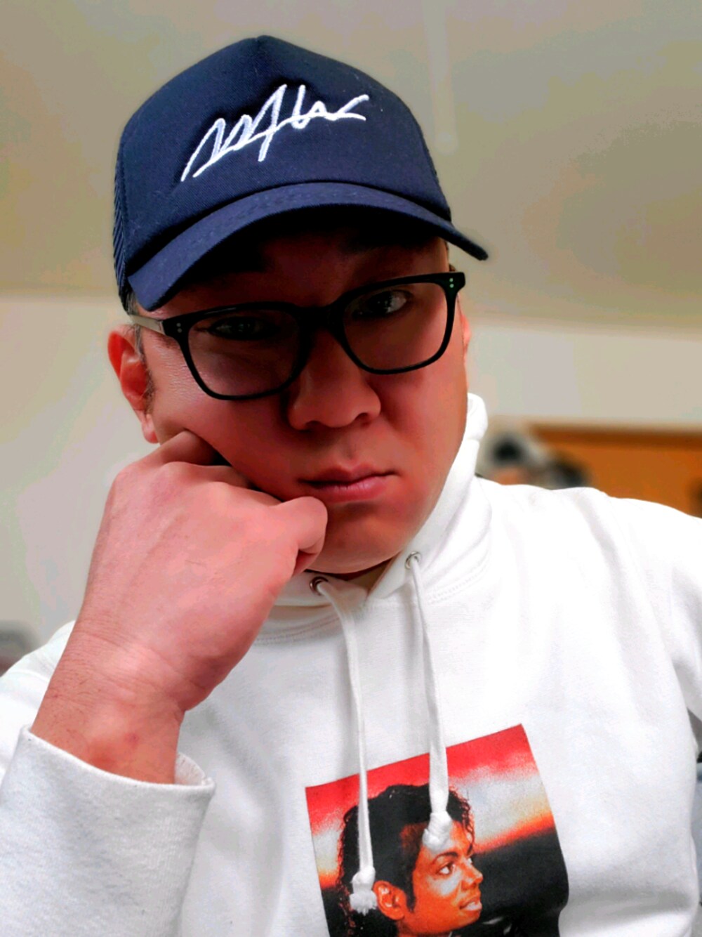 「wtw、supreme、OLIVER PEOPLES」｜「WTWのアイテム（キャップ、ブルー系）」を使った、snakeさん（メンズ・176cm）の冬コーディネートの1枚目の写真
