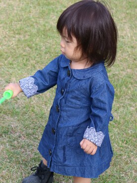 「1歳6ヶ月」｜「アイテム（ワンピース/ドレス）」を使った、YUIさん（キッズ・80cm）の秋コーディネート