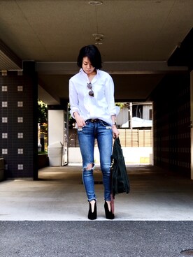 「persol（ペルソール）のアイテム」を使った、wc__gnさん（レディース・157cm）の春コーディネート