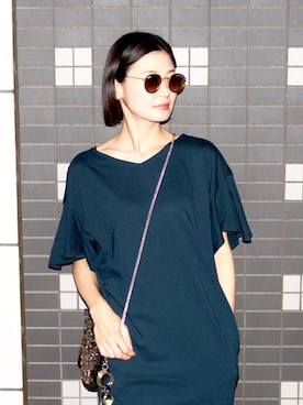 「Yves Saint Laurent（イヴサンローラン）のアイテム（キーケース/キーアクセサリー）」を使った、wc__gnさん（レディース・157cm）の夏コーディネート