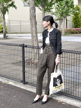 「MOSCOT（モスコット）のアイテム（バッグ）」を使った、wc__gnさん（レディース・157cm）の春コーディネート