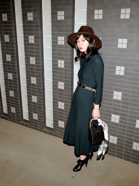 「秋のブラウンスタイル」｜「アイテム（財布/小物）」を使った、wc__gnさん（レディース・158cm）の秋コーディネート