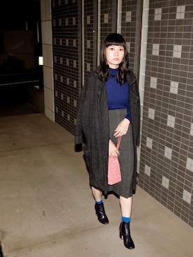 「miu miu（ミュウミュウ）のアイテム（クラッチバッグ）」を使った、wc__gnさん（レディース・158cm）の秋コーディネート