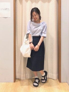 「Teva（テバ）のアイテム」を使った、mikiさん（レディース・150cm）の夏コーディネート