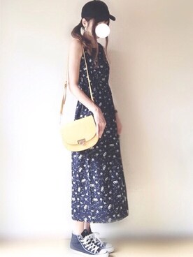 「Color（カラー）のアイテム（ワンピース）」を使った、YOSSYさん（レディース・165cm）の夏コーディネート