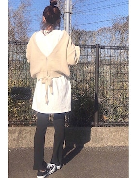 「レイヤードstyle」｜「アイテム（ハンドバッグ）」を使った、YOSSYさん（レディース・165cm）の冬コーディネート