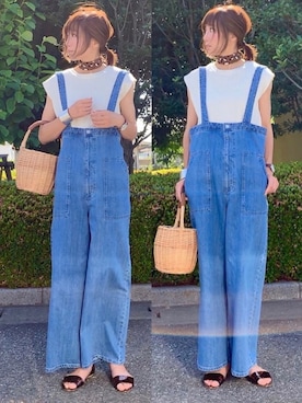 「しまむら（シマムラ）のアイテム（腕時計）」を使った、YOSSYさん（レディース・165cm）の夏コーディネート