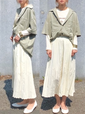 「EMMA  CLOTHES」｜「アイテム（バレエシューズ）」を使った、YOSSYさん（レディース・165cm）の春コーディネート