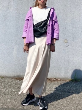 「Ungrid（アングリッド）のアイテム（ピアス（両耳用））」を使った、YOSSYさん（レディース・165cm）の春コーディネート