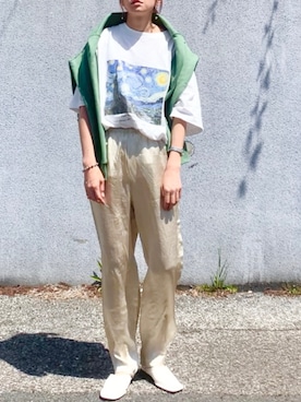 「EMMA  CLOTHES」｜「アイテム（スウェット）」を使った、YOSSYさん（レディース・165cm）の春コーディネート