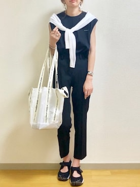 「アンクルパンツ」｜YOSSYさん（レディース・165cm）の夏コーディネート