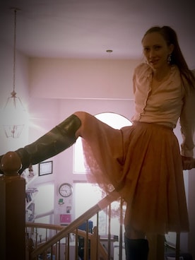 「J.CREW（ジェイクルー）のアイテム（アクセサリー）」を使った、the reluctant adult さん（レディース・175cm）の春コーディネート