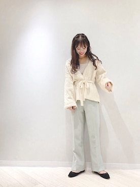 「H&M（エイチ・アンド・エム）のアイテム（バレエシューズ）」を使った、たけかわ ななさん（レディース・162cm）の秋コーディネート