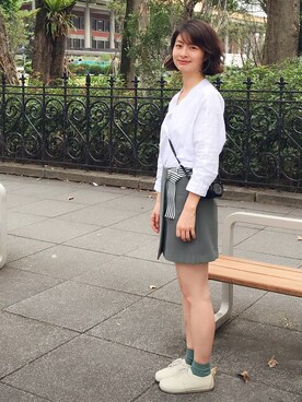 「Etam（エタム）のアイテム」を使った、Pinky小懒猫颜さん（レディース・160cm）の秋コーディネート