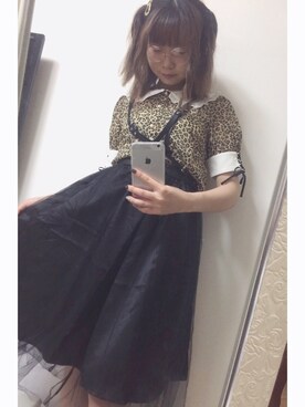 「Ank Rouge（アンクルージュ）のアイテム（シャツ/ブラウス、ブラウン系）」を使った、kuromi味さん（レディース）の夏コーディネート