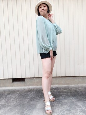 「夢展望（ユメテンボウ）のアイテム」を使った、ゆこねぇさん（レディース・151cm）の夏コーディネート