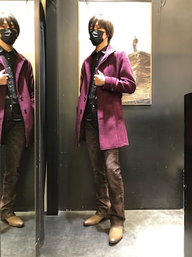 「TORNADO MART（トルネードマート）のアイテム（その他アウター）」を使った、sakaさん（メンズ・181cm）の秋コーディネート