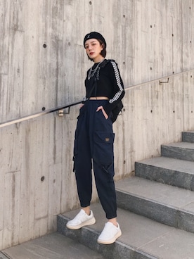 「アイテム（チノパンツ）」を使った、Mastukoweさん（レディース・162cm・20代）の夏コーディネート