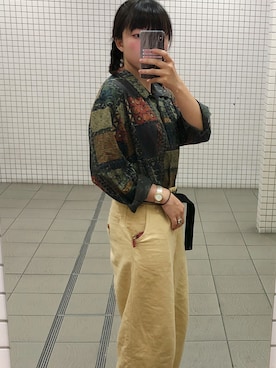「Yves Saint Laurent（イヴサンローラン）のアイテム（腕時計）」を使った、洋服が好きな人。さん（レディース・155cm）の秋コーディネート