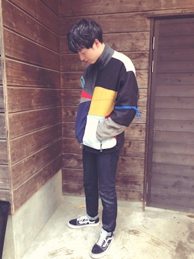 「BBQ」｜「アイテム（ジャケット/アウター）」を使った、L.kingさん（メンズ・175cm）の秋コーディネート
