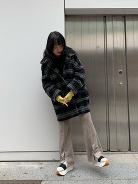 「JOINT WORKS（ジョイントワークス）のアイテム（ジャケット/アウター）」を使った、Uさん（レディース・160cm）の冬コーディネート