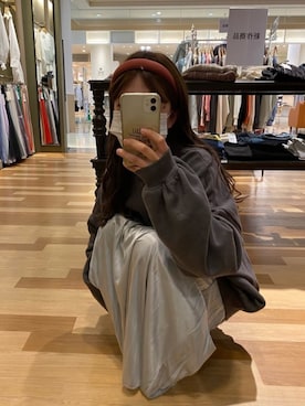 「アイテム（カチューシャ、オレンジ系）」を使った、uiさん（レディース・157cm）の冬コーディネート