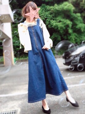 「Samansa Mos2 blue」｜「アイテム（パンプス）」を使った、ayanaさん（レディース・162cm）の夏コーディネート