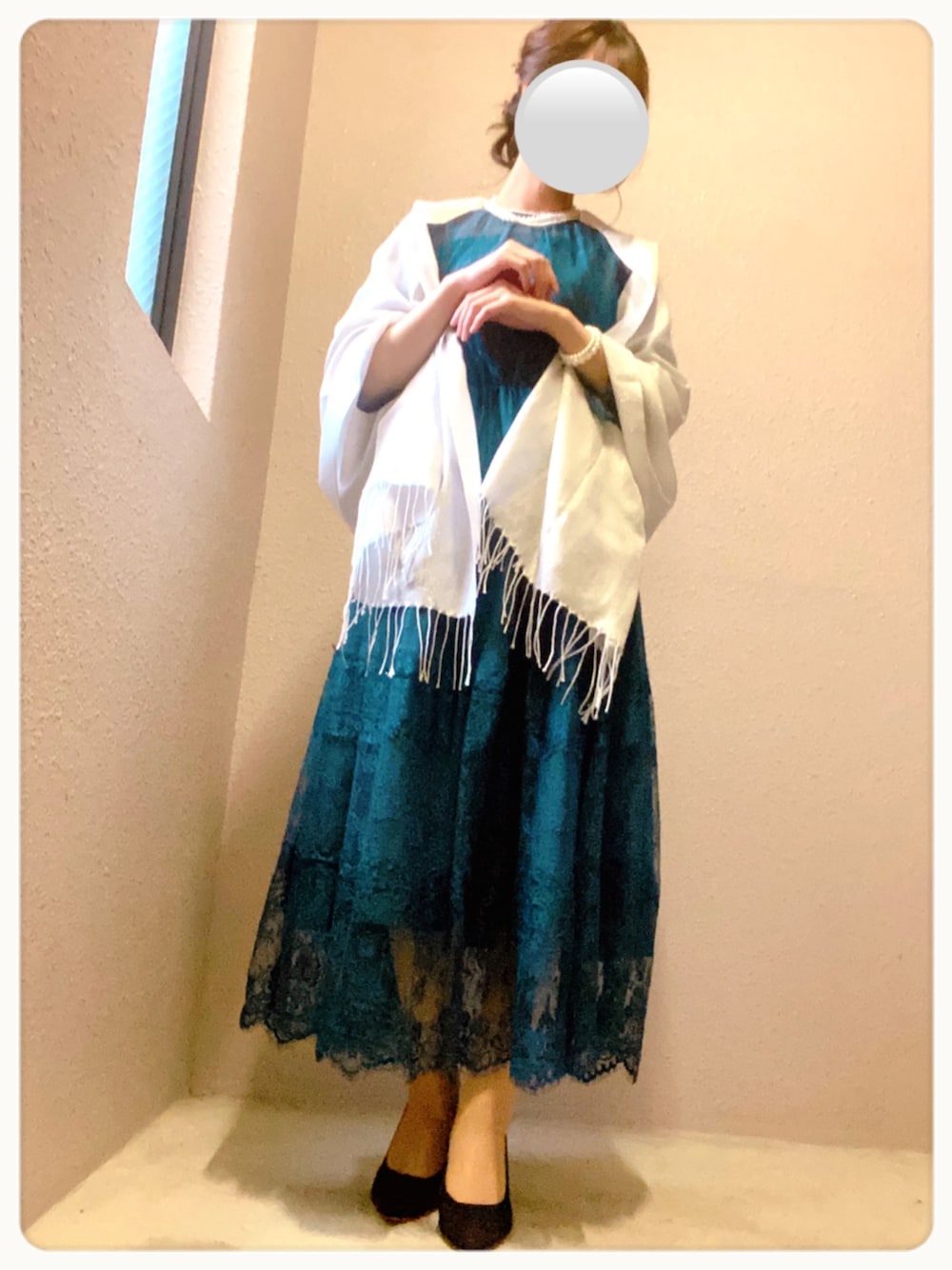 「結婚式、結婚式スタイル、ドレス、dress、any Fam、組曲、23区、anySiS」｜「組曲のアイテム（ドレス、グリーン系）」を使った、ayanaさん（レディース・162cm）の春コーディネートの1枚目の写真
