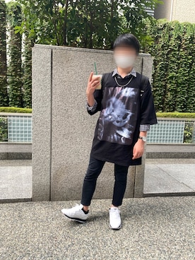 「GU（ジーユー）の（GU）スキニーフィットジーンズ（MEN ⁄ ジーンズ）」を使った、shinKさん（メンズ・169cm）の秋コーディネート