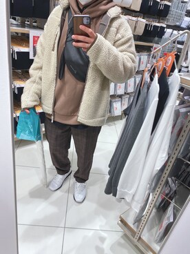 「coen（コーエン）のアイテム（ブルゾン）」を使った、shinKさん（メンズ・169cm）の冬コーディネート