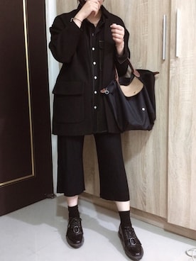 「PULL&BEAR（プルアンドベア）のアイテム（チノパンツ）」を使った、TZUさん（レディース・156cm）の春コーディネート