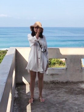 「MEIER.Q（マイヤーキュー）のアイテム（帽子）」を使った、TZUさん（レディース・156cm）の秋コーディネート