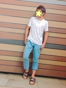 「Right-on（ライトオン）のアイテム（シューズ）」を使った、tomoさん（メンズ・165cm）の夏コーディネート
