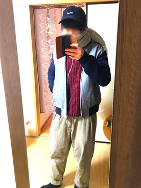 「LAKOLE（ラコレ）のアイテム（ニット/セーター）」を使った、わたるさん（メンズ・165cm）の冬コーディネート