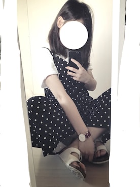 「ESTACOT（エスタコット）のアイテム」を使った、Mic さん（レディース・157cm）の夏コーディネート