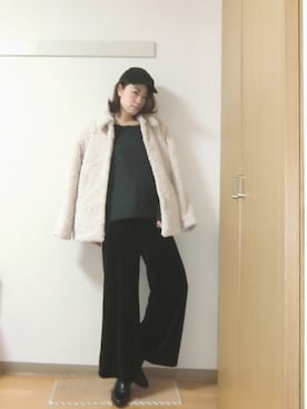 Rina Chishimaさん（レディース・156cm）の冬コーディネート