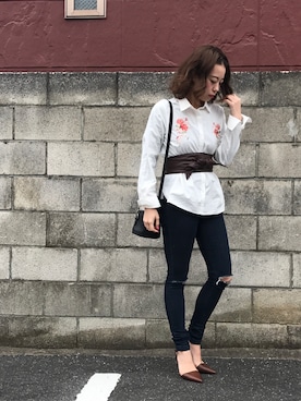 Rina Chishimaさん（レディース・157cm）の春コーディネート