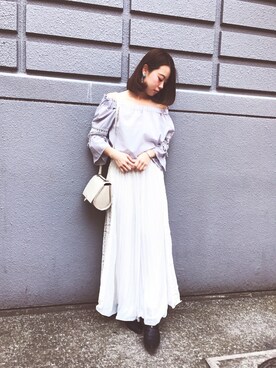 Rina Chishimaさん（レディース・157cm）の春コーディネート