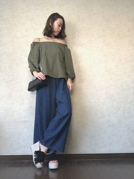 Rina Chishimaさん（レディース・157cm）の春コーディネート