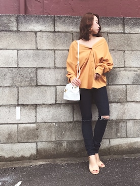 Rina Chishimaさん（レディース・157cm）の春コーディネート