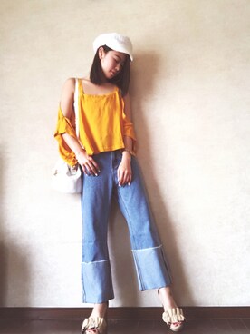 「EMODA（エモダ）のアイテム（ピアス（両耳用））」を使った、Rina Chishimaさん（レディース・157cm）の春コーディネート