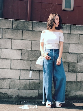 Rina Chishimaさん（レディース・157cm）の春コーディネート