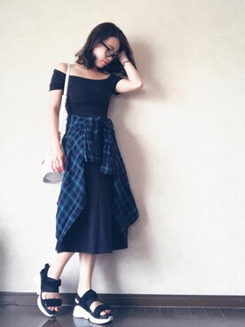 Rina Chishimaさん（レディース・157cm）の春コーディネート