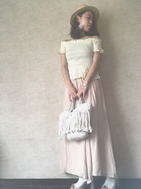 Rina Chishimaさん（レディース・157cm）の夏コーディネート