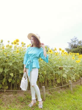 Rina Chishimaさん（レディース・157cm）の夏コーディネート