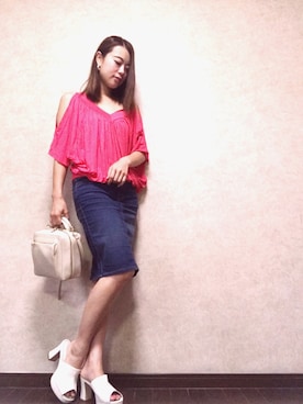 Rina Chishimaさん（レディース・157cm）の夏コーディネート