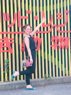 「EMODA（エモダ）のアイテム（つなぎ/オールインワン）」を使った、Rina Chishimaさん（レディース・157cm）の夏コーディネート